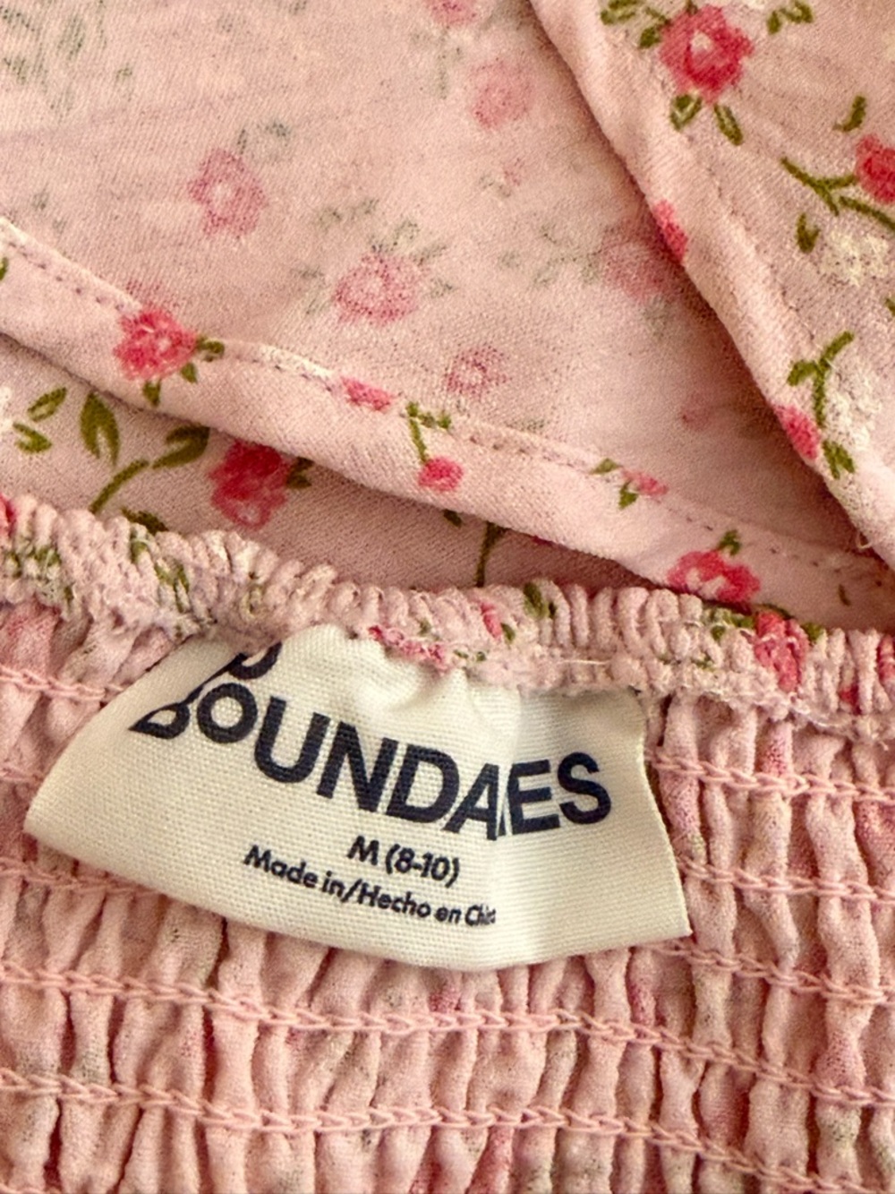 NWT No Boundaries babydoll floral puff sleeve mini dress pink cottagecore Medium - Picture 13 of 13